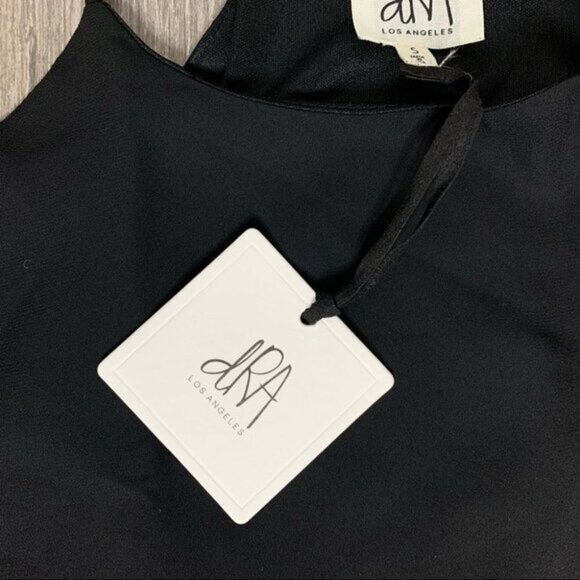 dRA Women's Tank Top Camisole Blouse Flowy Ruffle Peplum Black Size Small - Picture 12 of 15